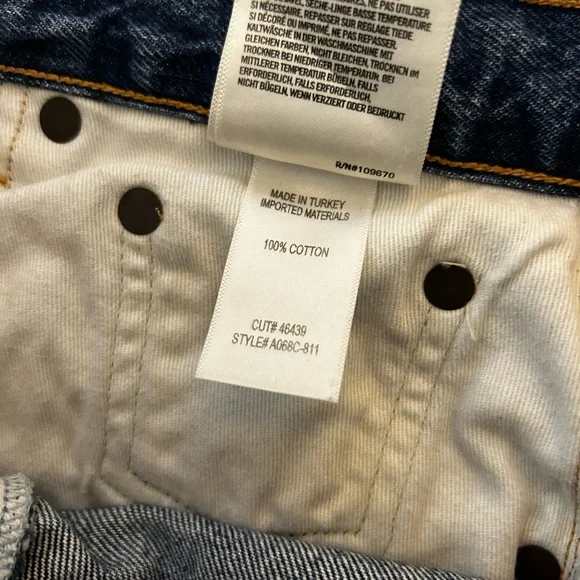 Agolde Distressed Denim Mini Skirt - Blue - Picture 6 of 10